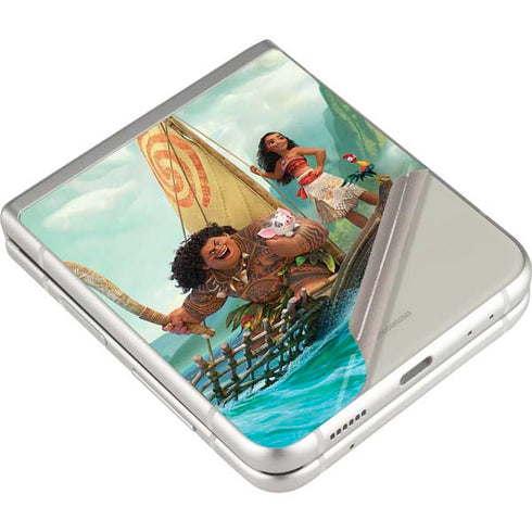 Disney Moana and Maui Set Sail Galaxy Z Flip3 5G Skin